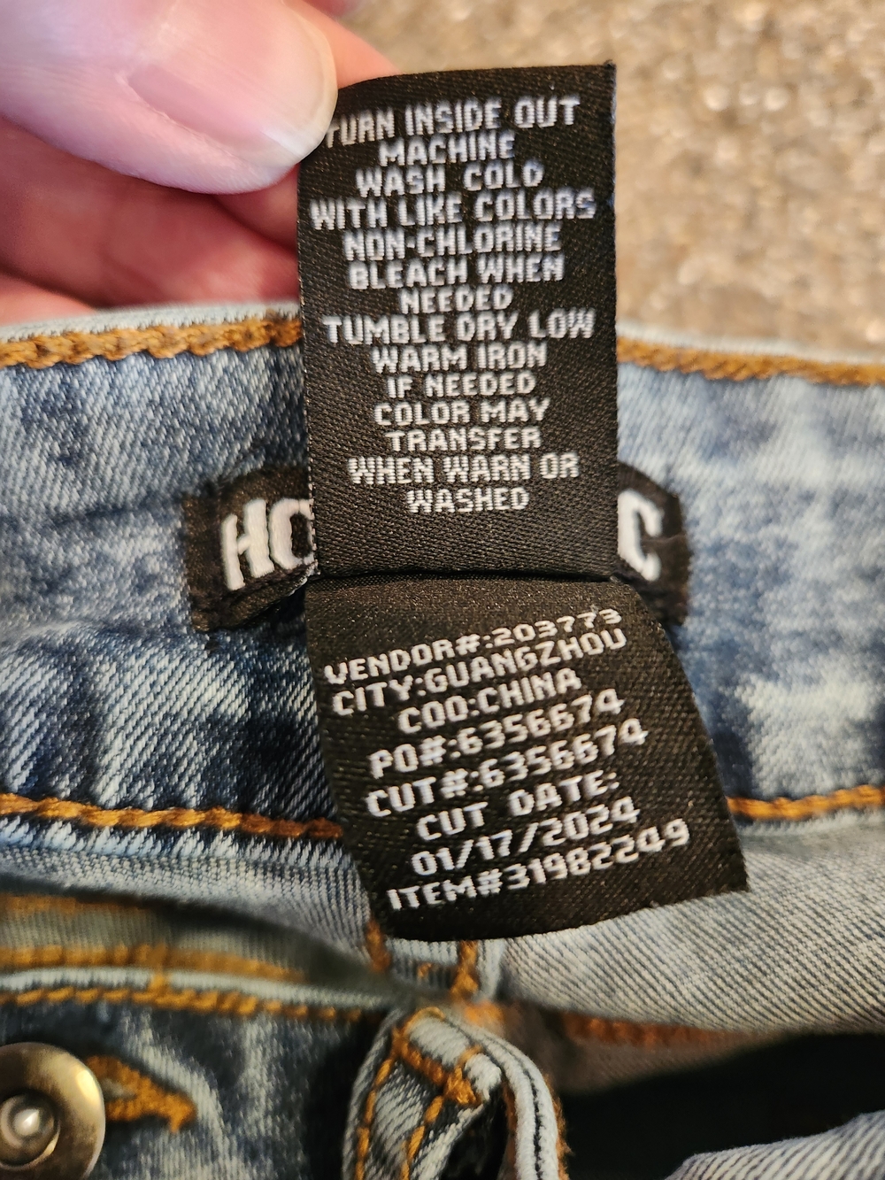 Hot Topic Light Blue Flare Jeans with Embroidered Cross - Picture 12 of 12